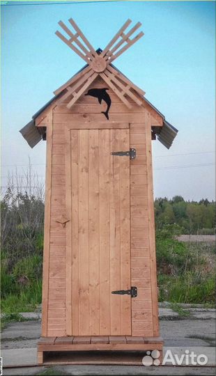 Дачный туалет деревянный Б212
