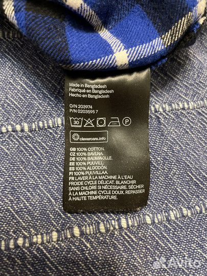 Рубашка в клетку h&m