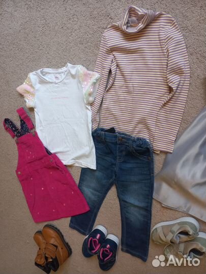 Вещи пакетом на девочку 98, 122