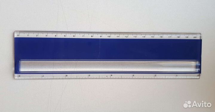 Линейка с увеличительным стеклом