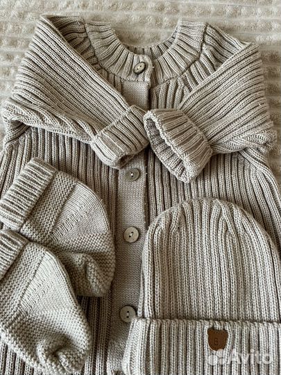 Вязаный костюм детский 68