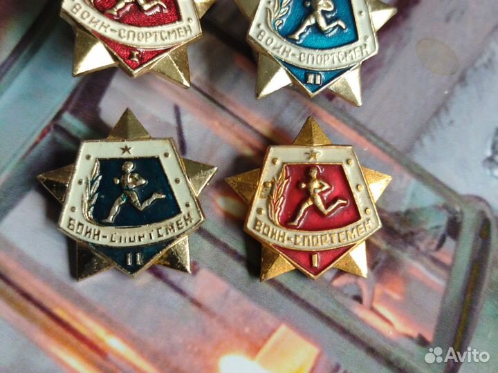 Значки СССР.Воин-спортсмен 1 и 2 ст. Лот