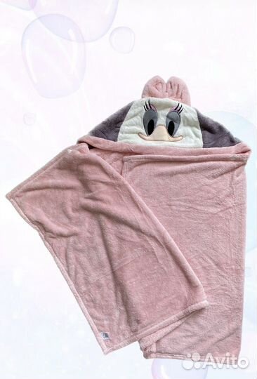 Детское полотенце-уголок с капюшоном