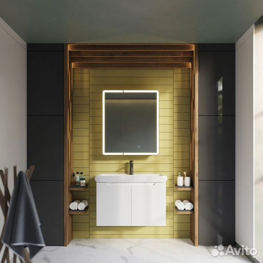 Зеркальный шкаф в ванную Мира