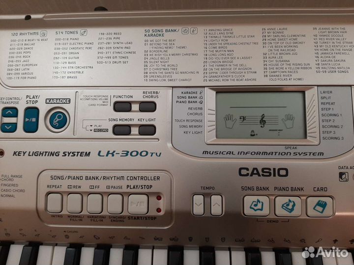 Синтезатор casio lk 300tu