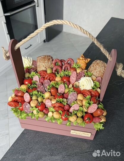 Мясные съедобные букеты