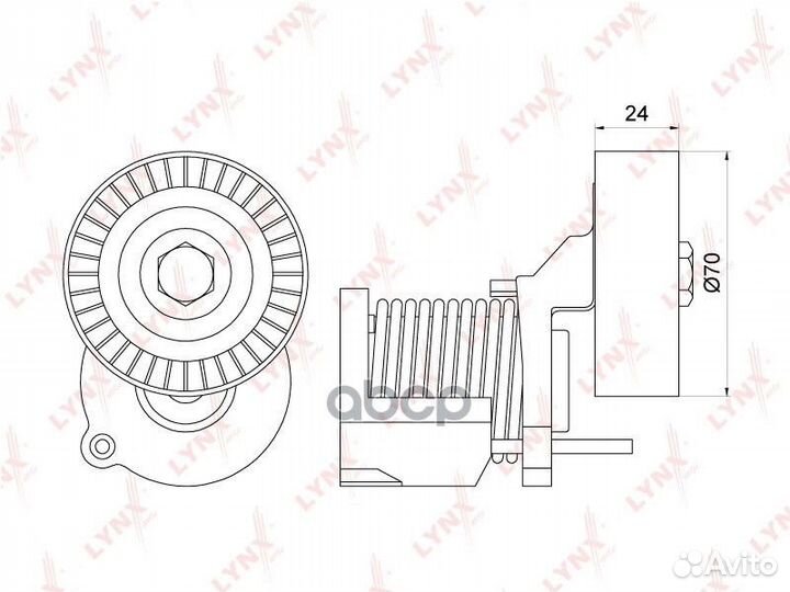Натяжитель / приводной audi A3 1.6D-2.0D 03-12