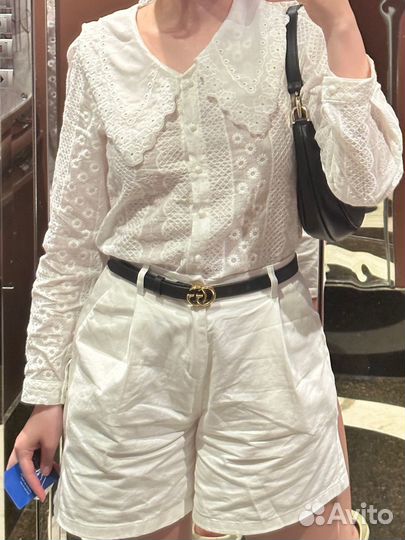 Винтажная блузка женская белая