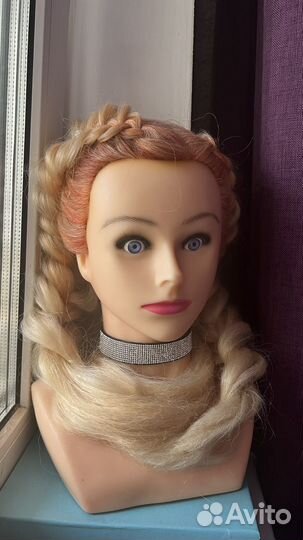 Голова манекен с натуральными волосами