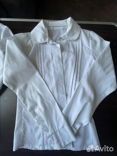 Рубашка школьная 140 девочки 4 шт