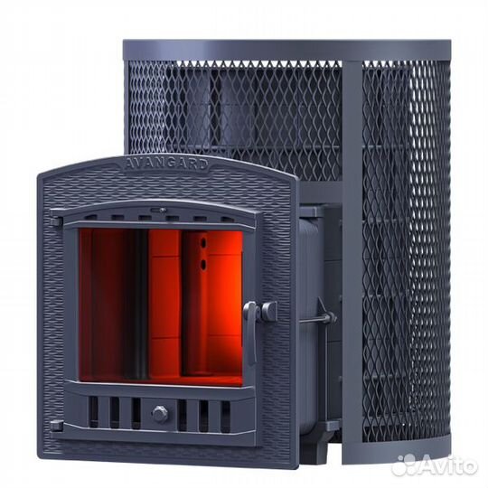 Чугунная печь для бани avangard 30 (П2) в круглой