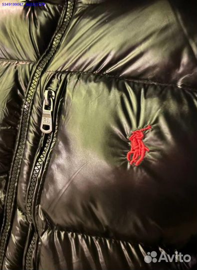 Пуховик с блестящей отделкой от Polo Ralph Lauren