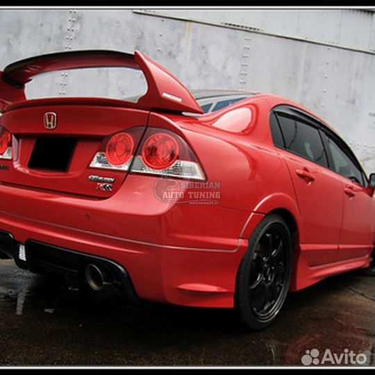 Юбка заднего бампера Civic 2006-2012 mugen RR 2 тр