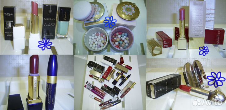 Guerlain Meteorites,Clarins,Estee Lauder,artdeco