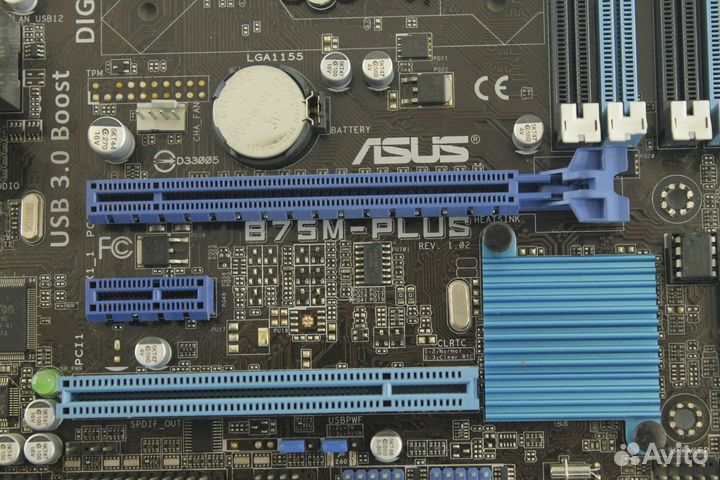 Материнская плата (1155) Asus B75M-Plus