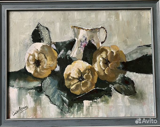 Картина маслом Натюрморт с айвой