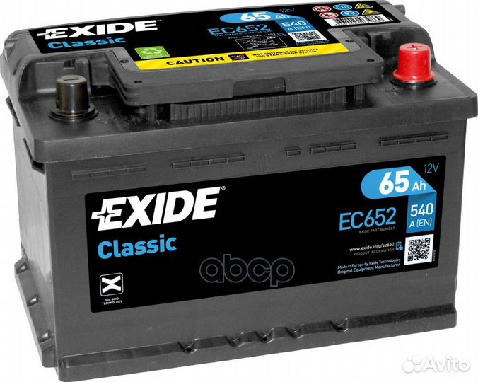 Exide EC652 classic аккумуляторная батарея 19