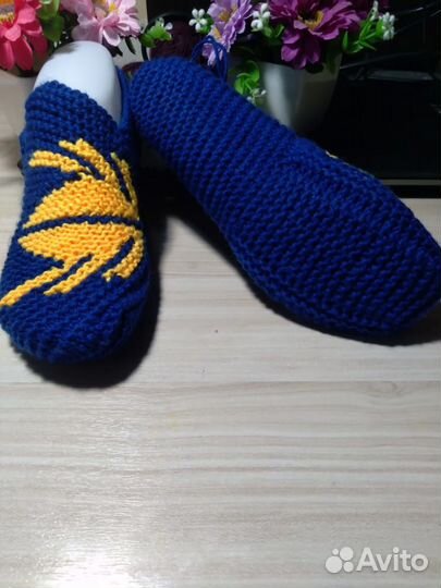 Вязаные следки носки