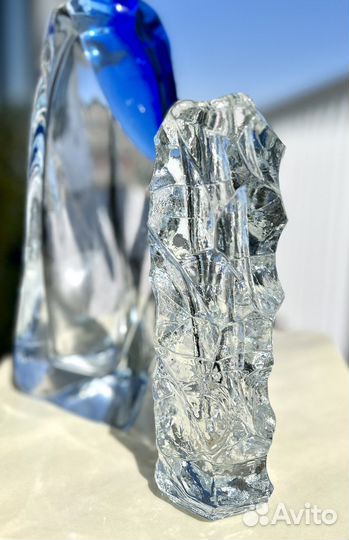 Ваза цветной хрусталь Германия Винтаж