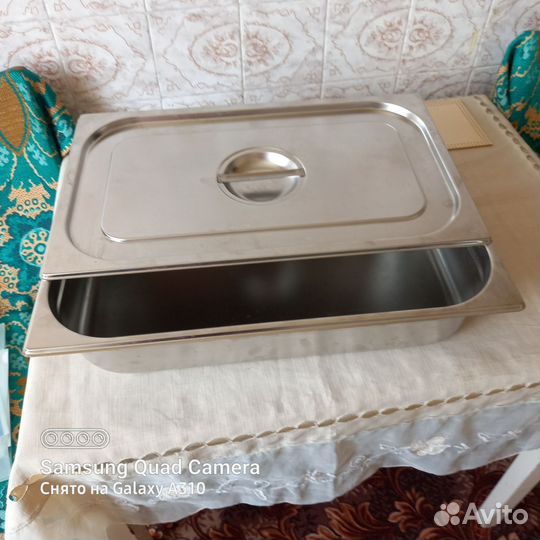 Противень из нержавейки с крышкой бу