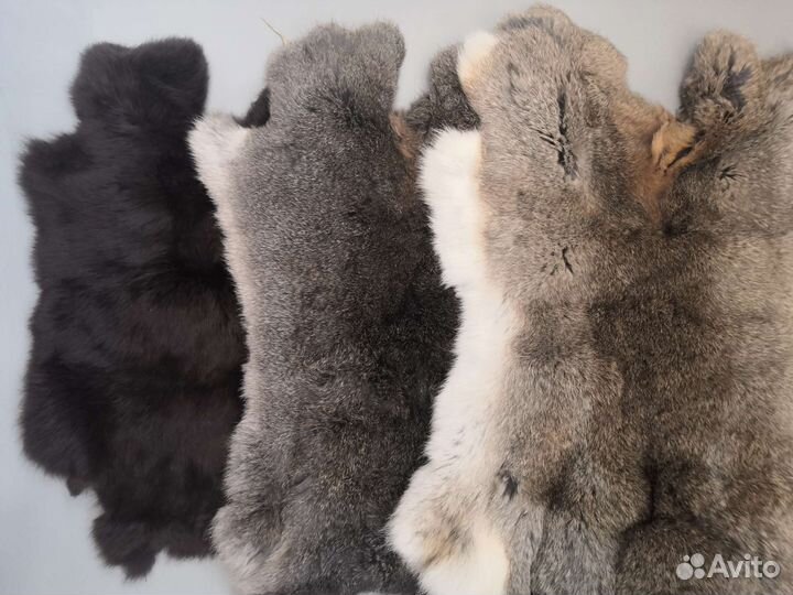 Мех кролика. Натуральный, целые шкурки. Выделанный