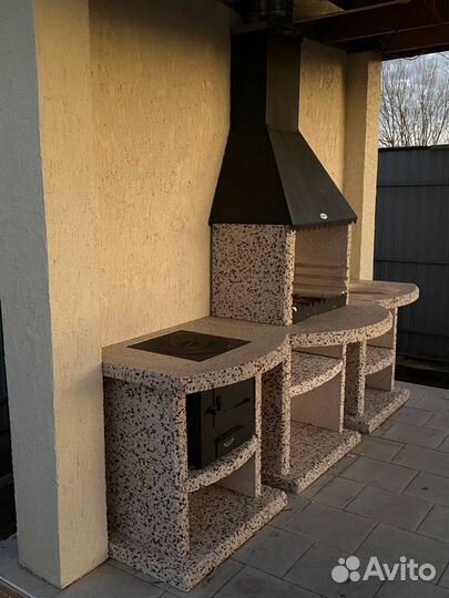 Садовая печь камин