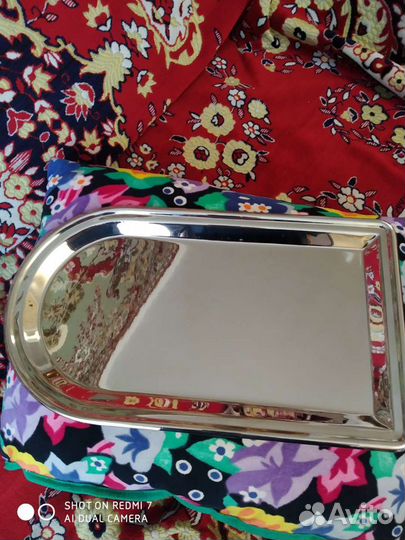 Поднос Кольчугино латунный самоварный