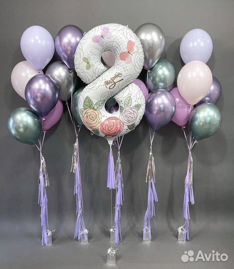 Воздушные шары, надписи на шары, коробки