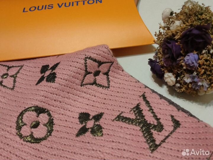 Louis Vuitton шарф новый розовый