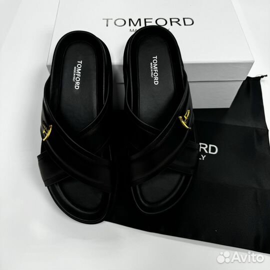 Шлепки мужские Tom Ford кожа