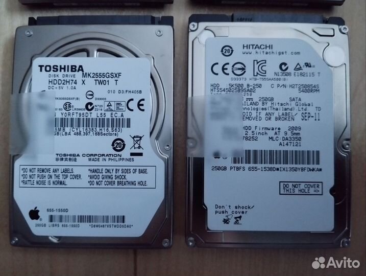 HDD 250'GB (для ноута) 75-200ч