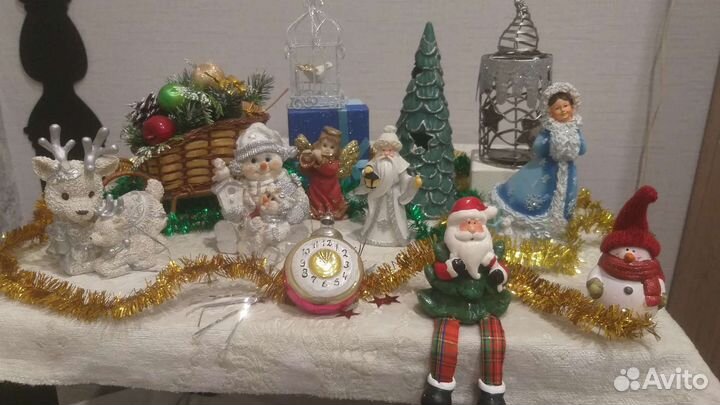 Новогодние статуэтки, подсвечники