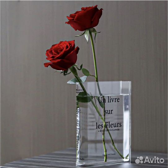 Ваза для цветов и сухоцветов в виде книги