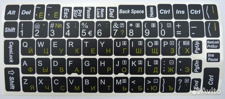 Высококачественные наклейки на клавиатуру