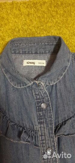 Рубашка джинсовая 122