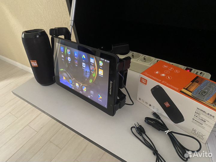 Планшет для youtube + беспроводная колонка