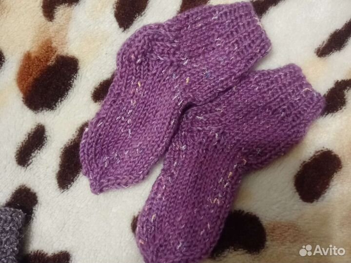 Детские вязанные носочки для девочек и мальчиков