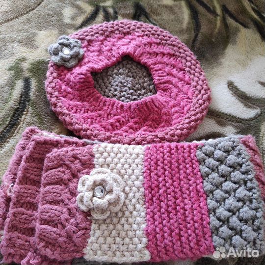 Комплект берет и шарф