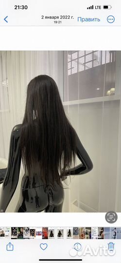 Парик из натуральных волос длинный