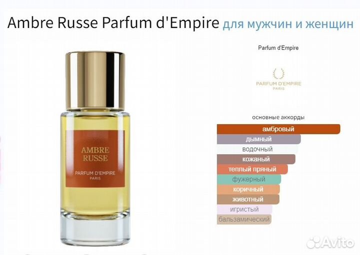 Ambre Russe Parfum d'Empire делюсь