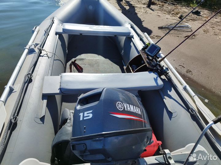 Badger 370 yamaha 15 plus прицеп