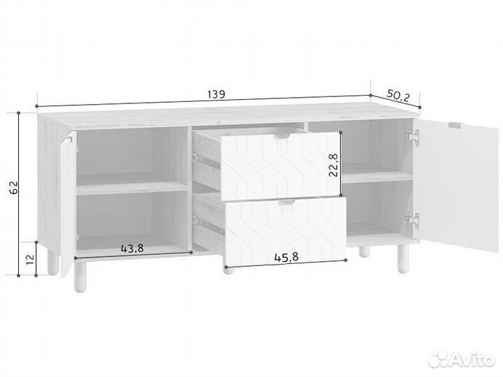 Тв-тумба Теджонс Deco Grafit