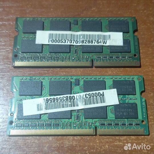 Оперативная память DDR3 4GB SO-dimm PC3-10600S