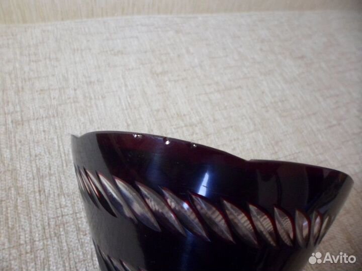 Ваза, салатник, конфетница марганцевое стекло