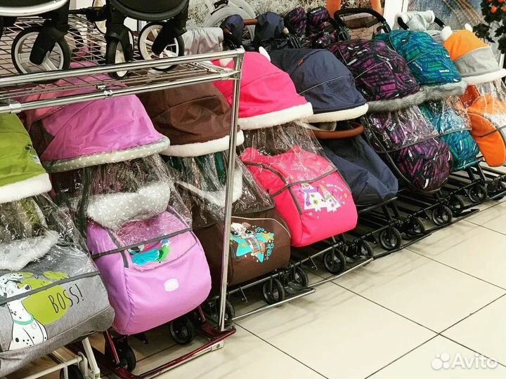 Санки-коляски Галактика 4е колеса Новые