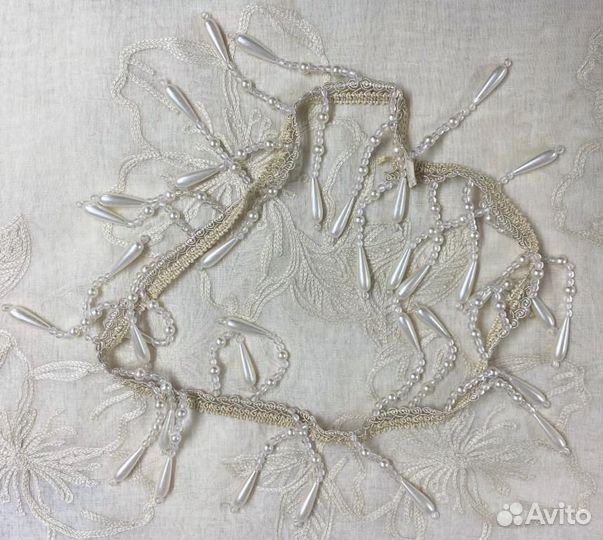 Декоративная отделочная тесьма с бусинами