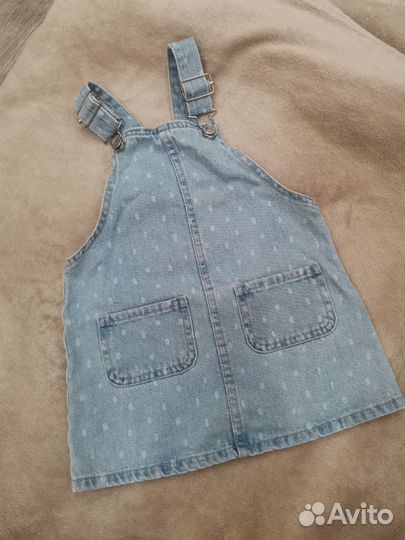 Джинсовый сарафан для девочки 92