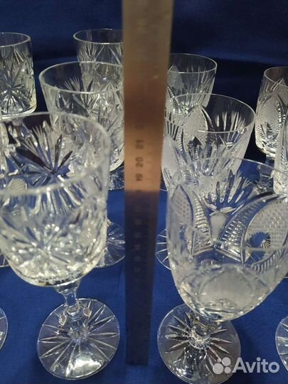 Хрустальные бокалы СССР в идеальном состоянии без