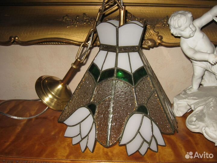 Люстра светильник витражное стекло
