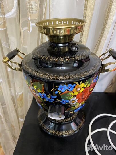 Новый самовар электрический росписной